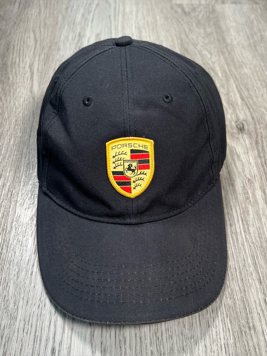 Porsche Hat Cap Strapback Black Driver's Selection Logo Crest Official Car